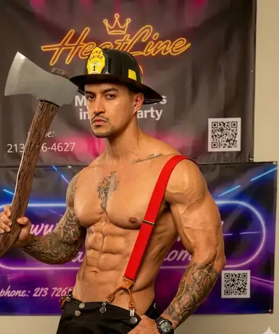 Firefighter male entertainer Los Angeles Las Vegas bachelorette